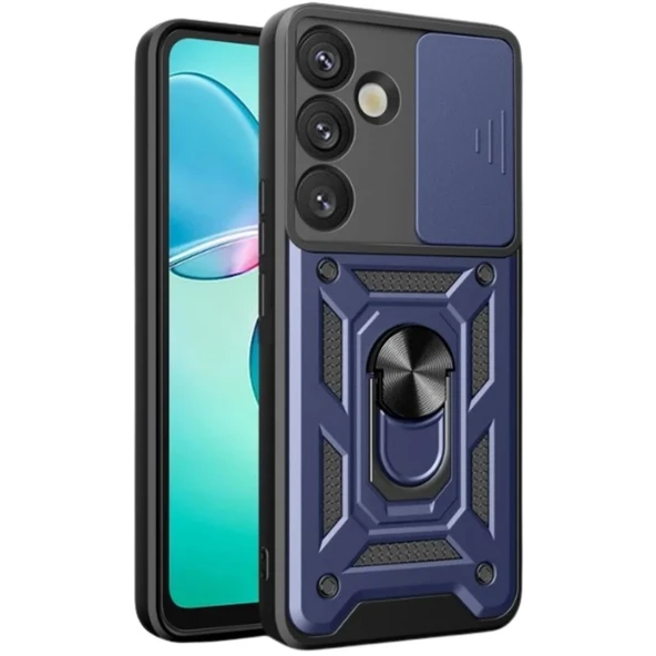 Samsung Galaxy S25 Fe Pars Lens Yüzüklü Silikon - Lacivert ürün görseli 1