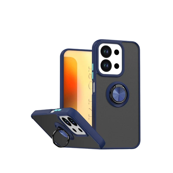 Xiaomi Redmi 15c 4g Montreal Yüzüklü Silikon Kapak - Lacivert ürün görseli 1