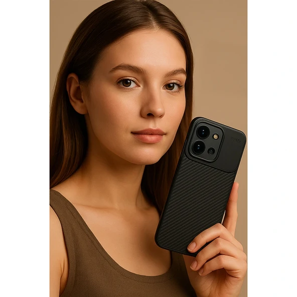 Xiaomi Redmi 15c 4g Auto Focus Karbon Kapak - Kahverengi - Resim 4