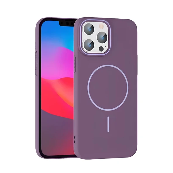 Joko İphone 15 Pro Max Broş Magsafe Kapak - Mor ürün görseli 1