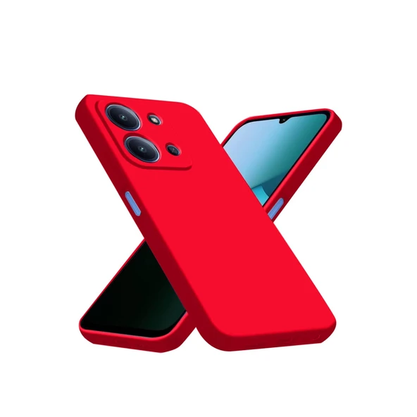 Xiaomi Redmi 15c 4g Nano İçi Kadife Silikon - Kırmızı ürün görseli 1