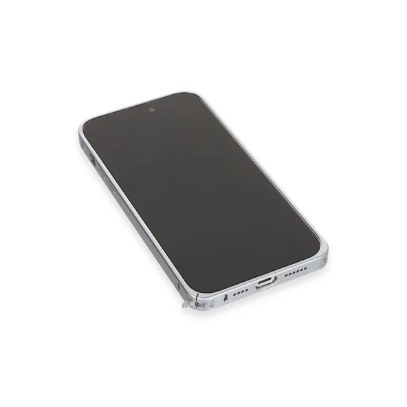 Joko İphone 15 Pro Kılıf Metal Bumper Magneticsafe Kapak - Gri - Resim 6