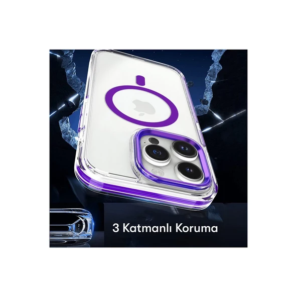 Joko İphone 15 Pro Bella Magsafe Kapak - Siyah - Resim 5