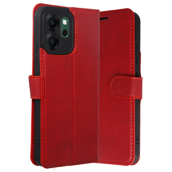 Oppo Reno 14f Trend S Plus Kapaklı Kılıf - Kırmızı ürün görseli 1