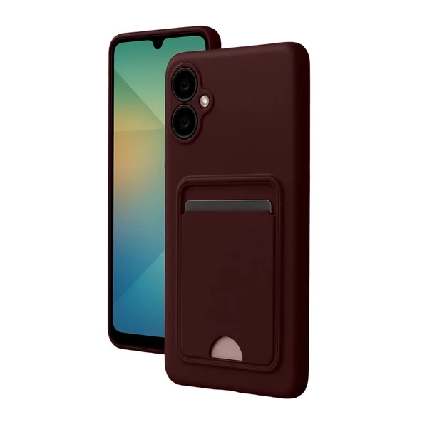 Samsung Galaxy A07 Kelvin Kartvizitli Silikon - Bordo ürün görseli 1