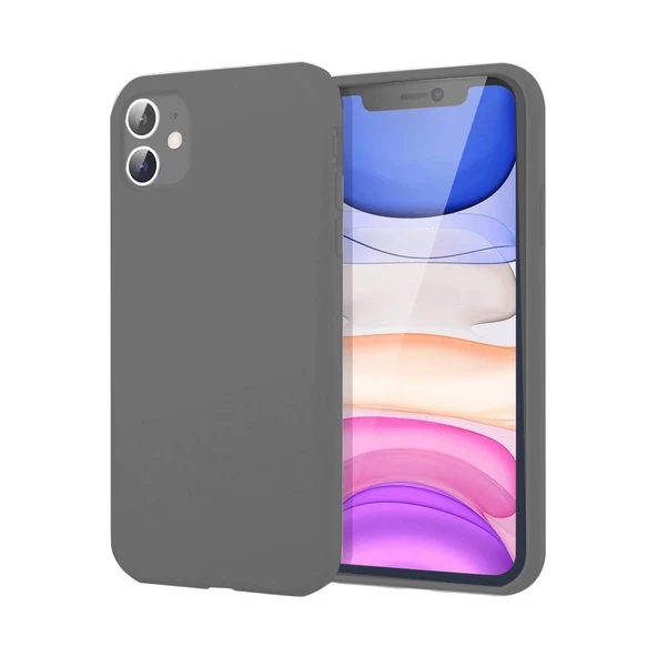 İphone 11 Kılıf First Silikon - Gri ürün görseli 1