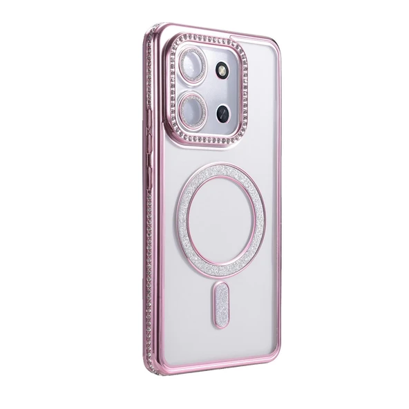 Xiaomi Redmi 15c 4g Joke Simli Magneticsafe Kılıf - Pembe - Resim 3