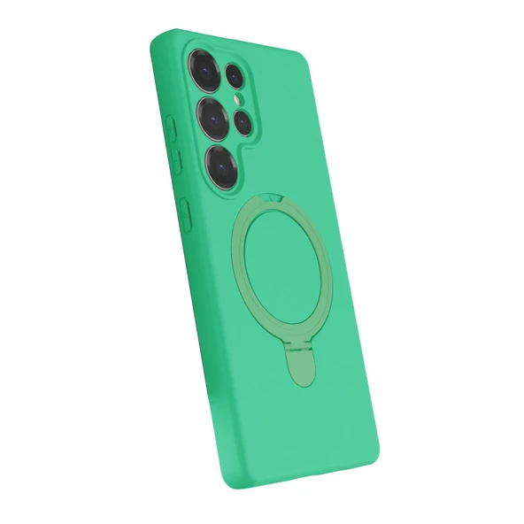 Samsung Galaxy S24 Ultra Regal Magsafe Standlı Kapak - Yeşil - Resim 2