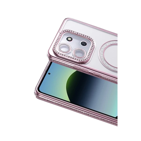 Xiaomi Redmi 15c 4g Joke Simli Magneticsafe Kılıf - Pembe - Resim 2