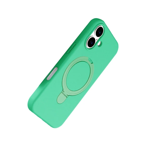 Apple İphone 16 Plus Regal Magsafe Standlı Kapak - Yeşil - Resim 4