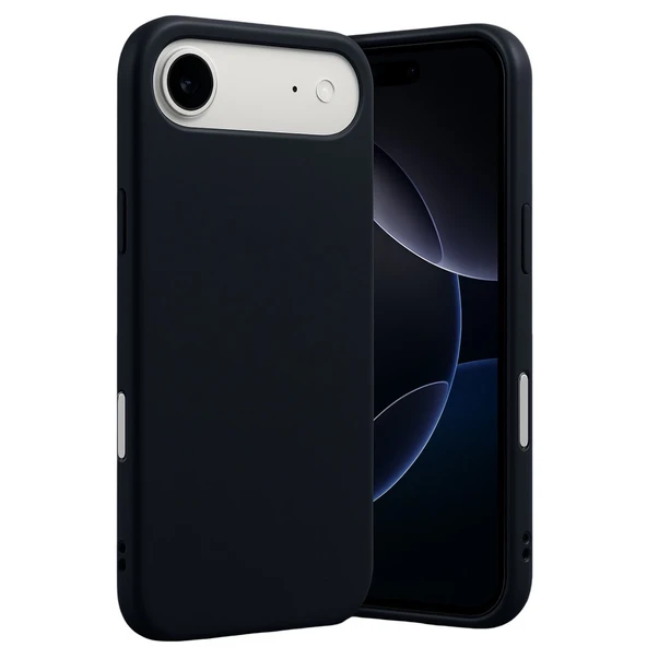 Apple İphone 17 Air Nano İçi Kadife Silikon - Siyah ürün görseli 1