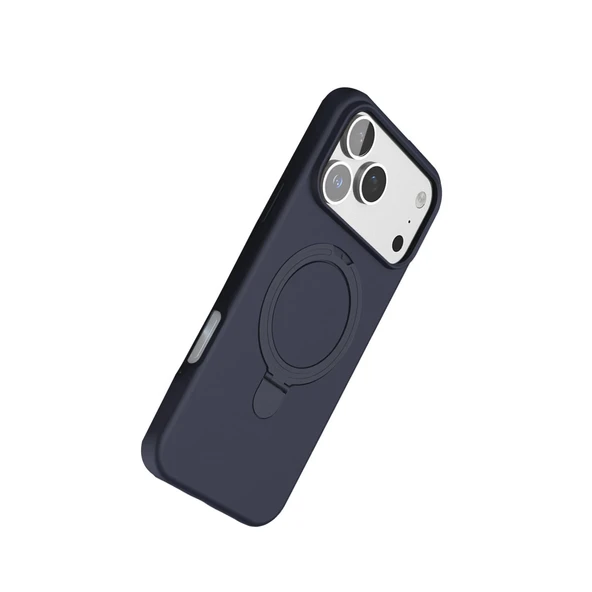 Apple İphone 17 Pro Regal Magsafe Standlı Kapak - Lacivert - Resim 4