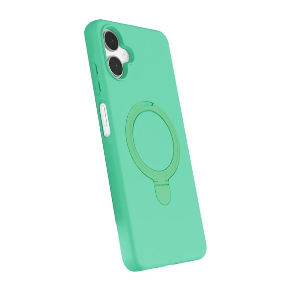 Samsung Galaxy A06 Regal Magsafe Standlı Kapak - Yeşil - Resim 2