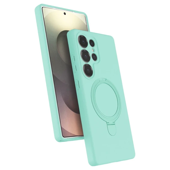 Samsung Galaxy S23 Ultra Regal Magsafe Standlı Kapak - Su Yeşili ürün görseli 1