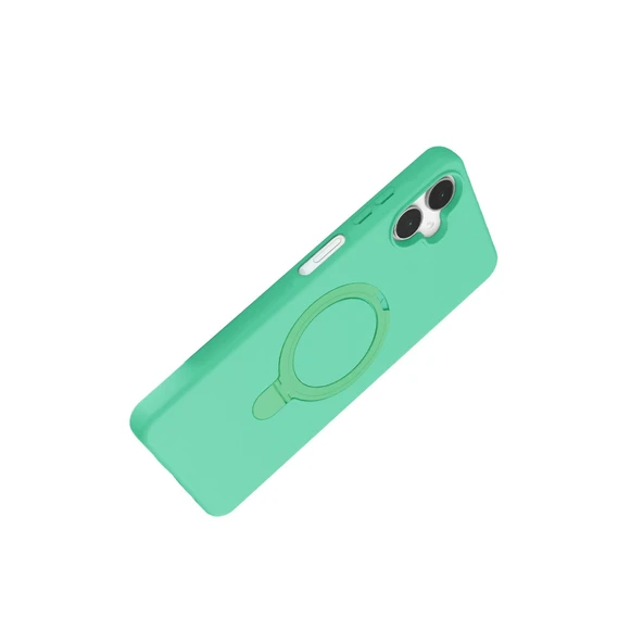 Samsung Galaxy A06 Regal Magsafe Standlı Kapak - Yeşil - Resim 3