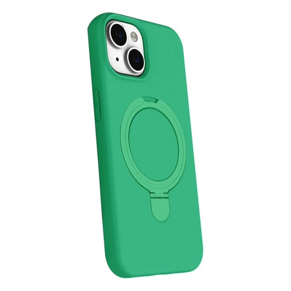 Apple İphone 15 Regal Magsafe Standlı Kapak - Yeşil - Resim 2