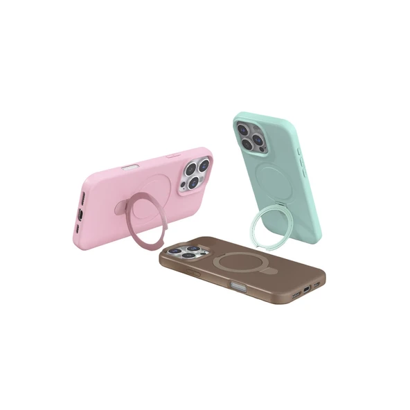 Apple İphone 16 Pro Regal Magsafe Standlı Kapak - Lila - Resim 5