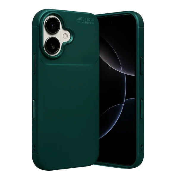 Apple İphone 17 Auto Focus Karbon Kapak - Koyu Yeşil ürün görseli 1