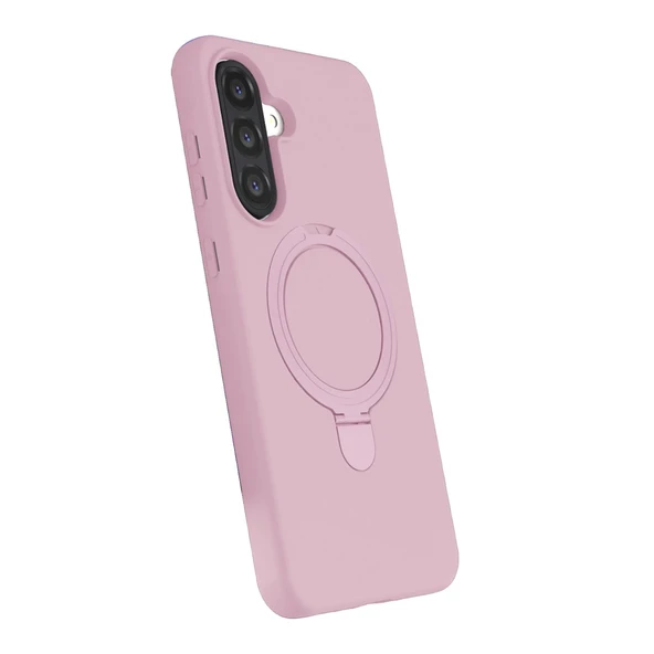 Samsung Galaxy A26 Regal Magsafe Standlı Kapak - Açık Pembe - Resim 3