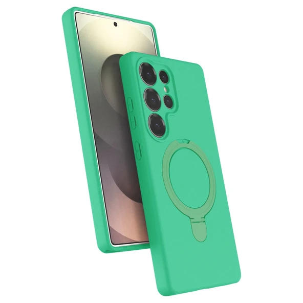 Samsung Galaxy S24 Ultra Regal Magsafe Standlı Kapak - Yeşil ürün görseli 1