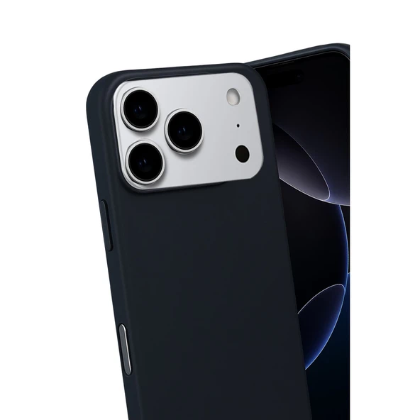 Apple İphone 17 Pro Max Nano İçi Kadife Silikon - Siyah - Resim 2