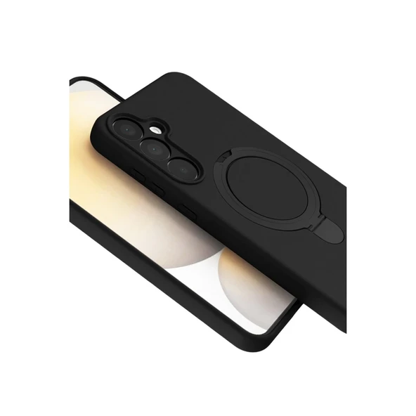 Samsung Galaxy A15 4g Regal Magsafe Standlı Kapak - Siyah - Resim 4