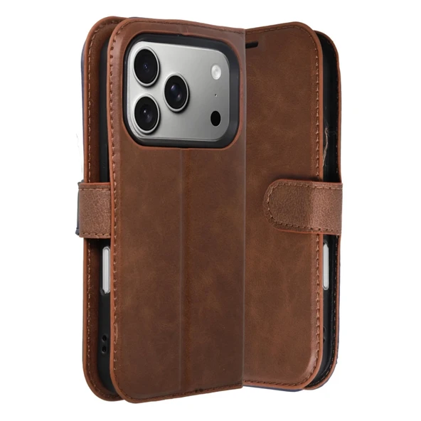 Apple İphone 17 Pro Max Trend S Plus Kapaklı Kılıf - Taba ürün görseli 1