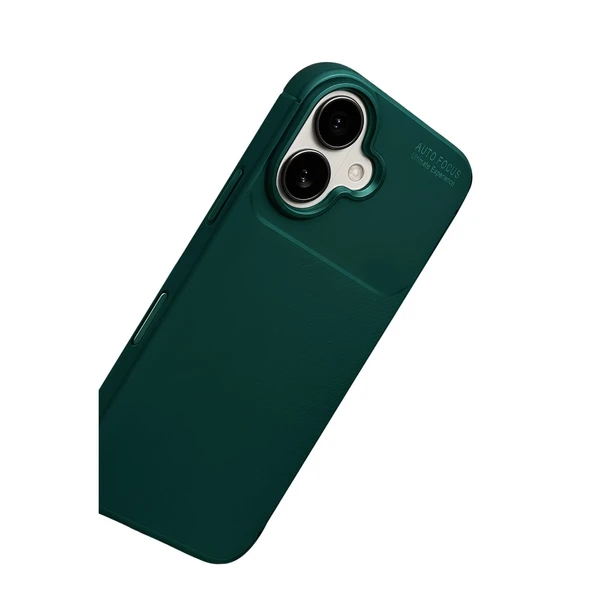Apple İphone 17 Auto Focus Karbon Kapak - Koyu Yeşil - Resim 4