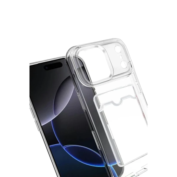 Apple İphone 17 Pro Kart Şeffaf Silikon - Şeffaf - Resim 2