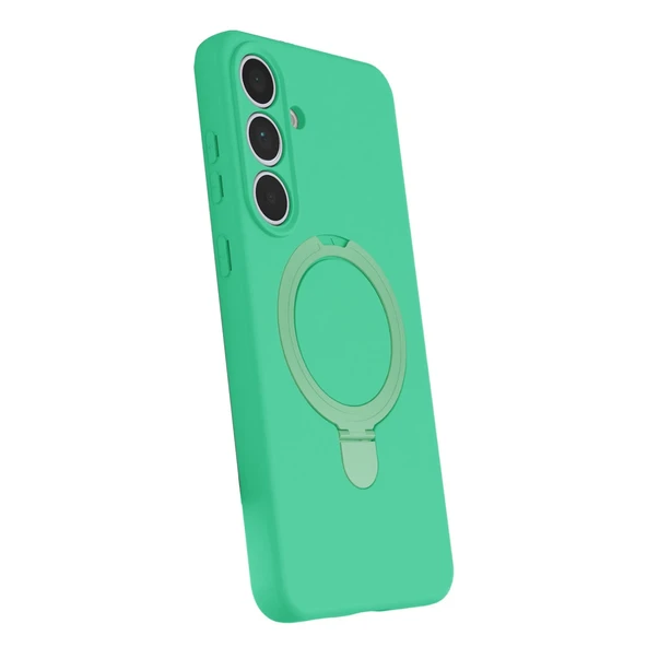 Samsung Galaxy S24 Fe Regal Magsafe Standlı Kapak - Yeşil - Resim 2