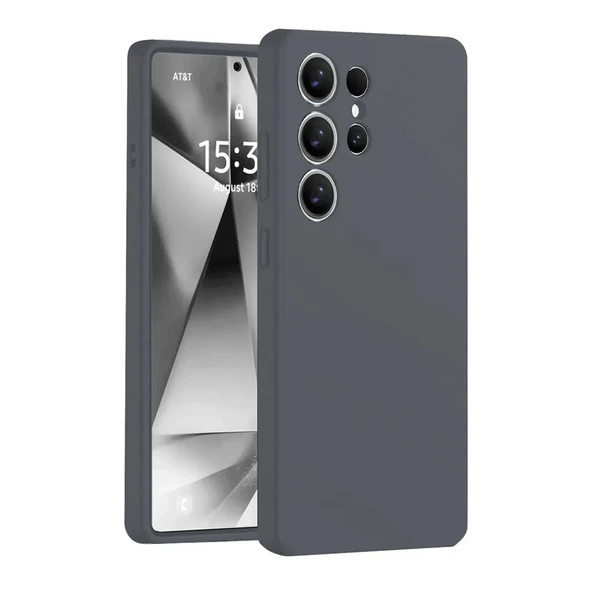 Samsung Galaxy S25 Ultra Kılıf Nano İçi Kadife Silikon - Gri ürün görseli 1