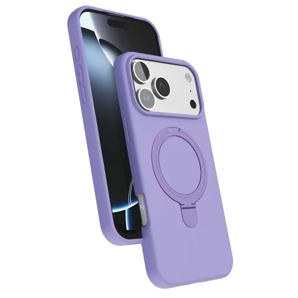 Apple İphone 17 Pro Regal Magsafe Standlı Kapak - Lila ürün görseli 1
