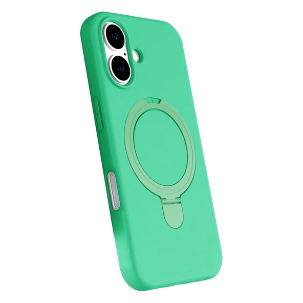 Apple İphone 16 Plus Regal Magsafe Standlı Kapak - Yeşil - Resim 3