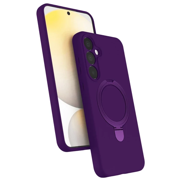 Samsung Galaxy A25 5g Regal Magsafe Standlı Kapak - Derin Mor ürün görseli 1