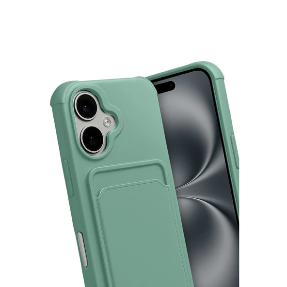 Apple İphone 17 Kelvin Kartvizitli Silikon - Açık Yeşil - Resim 3