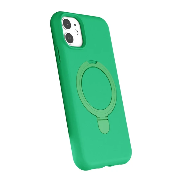 Apple İphone 11 Regal Magsafe Standlı Kapak - Yeşil - Resim 2
