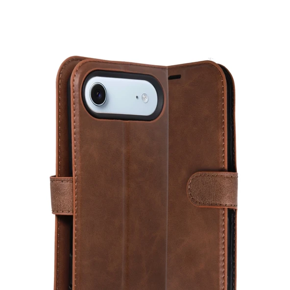 Apple İphone 17 Air Trend S Plus Kapaklı Kılıf - Taba - Resim 2