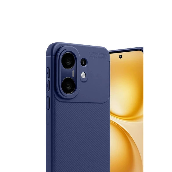 Vivo X200 Fe Auto Focus Karbon Kapak - Lacivert - Resim 3