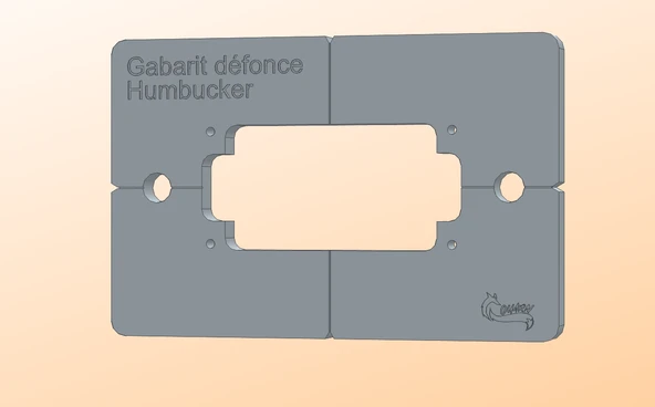 Byr Şablon humbucker (Sadece Plastik Aparattır!!!) 3D - Resim 2