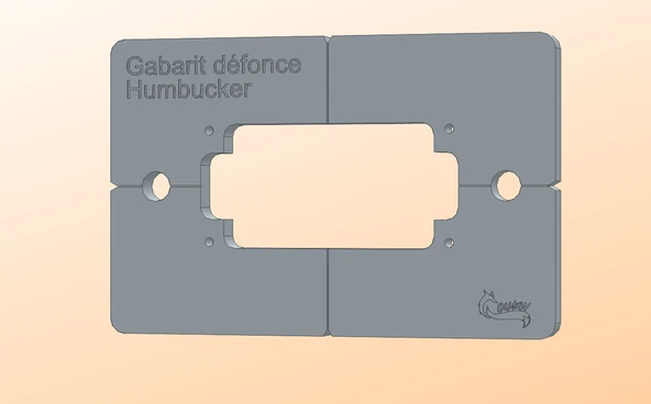 Byr Şablon humbucker (Sadece Plastik Aparattır!!!) 3D - Resim 3