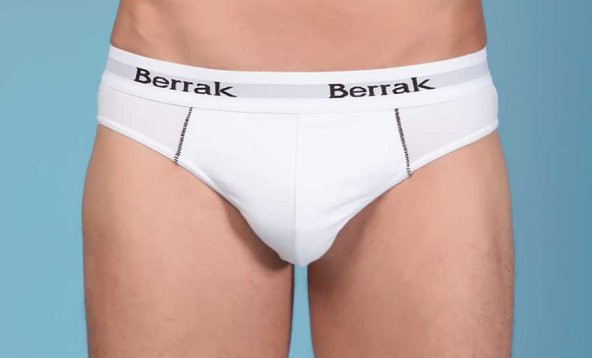 Berrak 1065 Erkek 3'lü Kalın Bel Lastikli Slip - 3