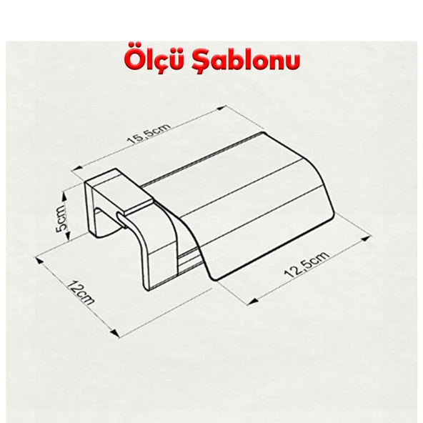 Metal Tuvalet Kağıtlık Aparat WC Kağıt Standı Kapaklı Paslanmaz Sağlam Kaliteli Krom - Resim 3