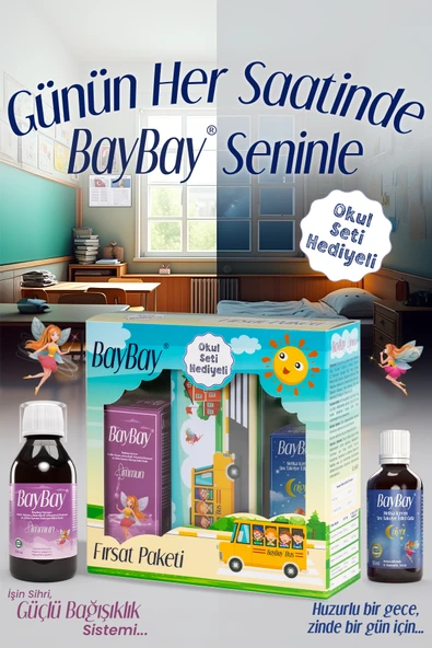 Baybay Fırsat Paketi - Night Melisa İçeren Damla 50 ml + Immun Kekik Meyan Aserola İçeren 150 ml ürün görseli 1