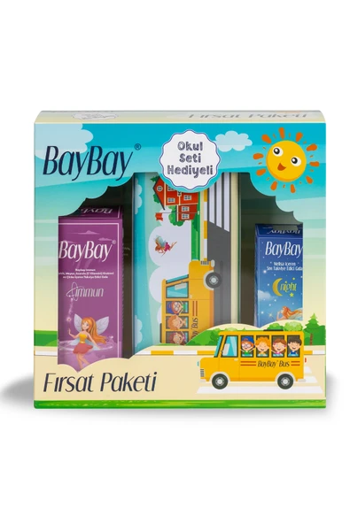 Baybay Fırsat Paketi - Night Melisa İçeren Damla 50 ml + Immun Kekik Meyan Aserola İçeren 150 ml - Resim 2