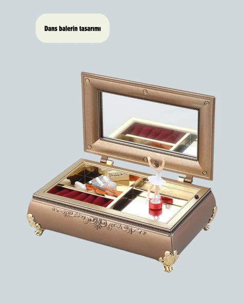 Kız Çocuk Oyuncak Piyano Görünümlü Balerinli Müzik Kutusu - Resim 4