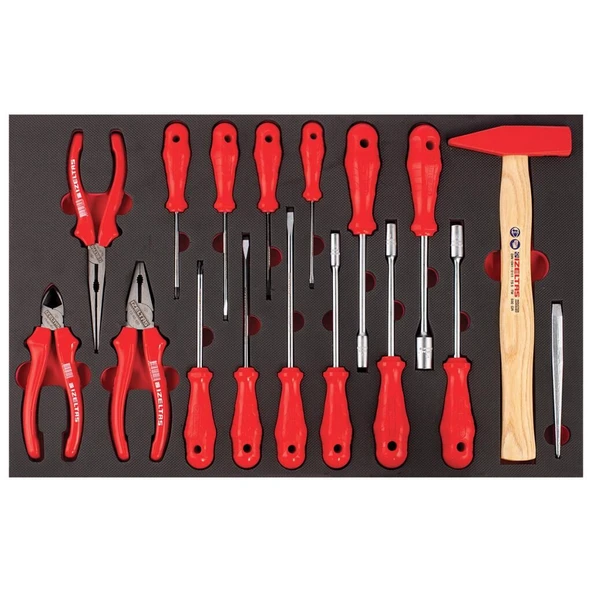 İzeltaş Partner Serisi Takım Dolabı 5 Çekmeceli - Dolu (118 Parça) 8235 00 6121 - Resim 4