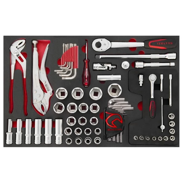 İzeltaş Partner Serisi Takım Dolabı 5 Çekmeceli - Dolu (118 Parça) 8235 00 6121 - Resim 2