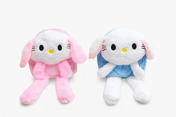 Işıklı Peluş Oynar Kulaklı My Melody ve Cinnamoroll Sırt Çantası ürün görseli 1