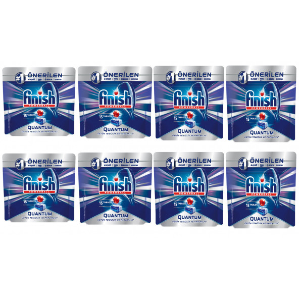 Finish Bulaşık Makinesi Deterjanı Quantum 15'li x 8 Adet - 2