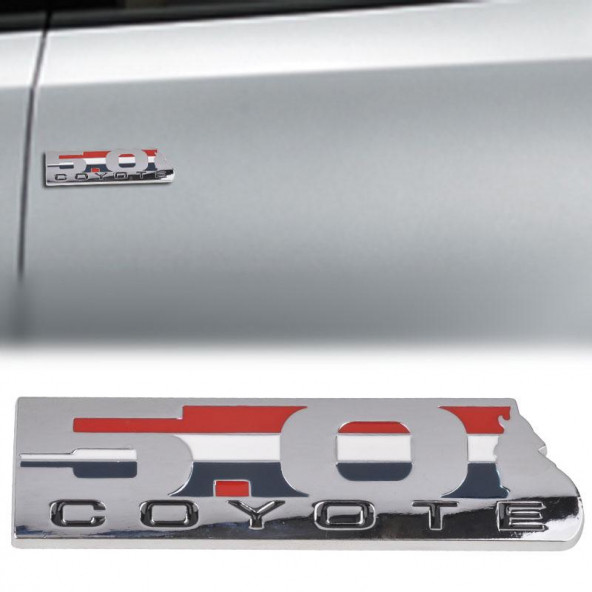 Ford Mustang GT F-150 Boss 302 5.0 Coyote Bagaj Krom Metal Logo Amblem - Resim 4